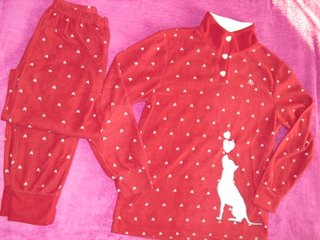 Pigiama Antonio Basile Pile Rosso Cuori Pantaloni