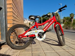 Bicicleta para niños Mitical rossa e bianca