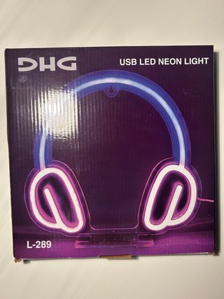 Luz LED Neón Auriculares USB