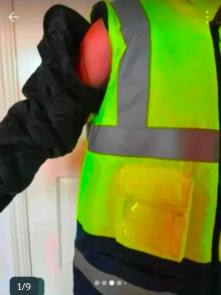 Abrigo de trabajo reflectante azul y amarillo