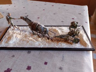 Cañon siendo arrastrado por caballo 1/35