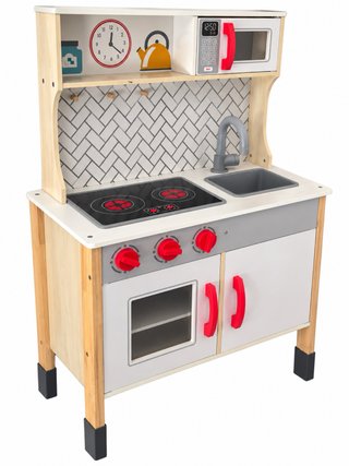 Cocinita de Juguete de Madera con Accesorios.