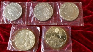 Set de 5 Monedas de Plata 2000 Pesetas