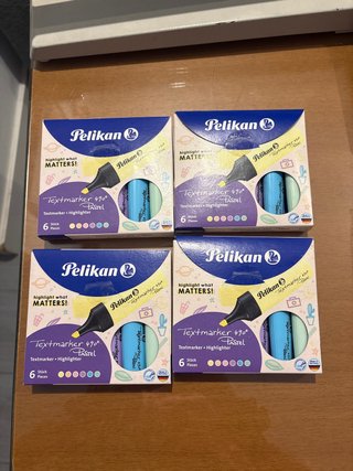 4 Sets de 6 Marcadores Pelikan Pastel