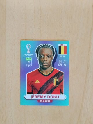 Cromo Jérémy Doku - Mundial Qatar 2022