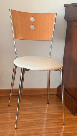 Sillas de cocina madera y metal