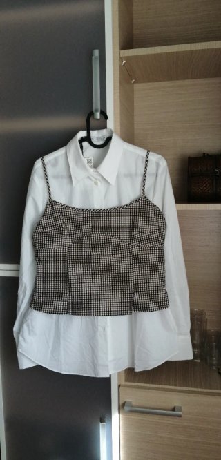 Chaleco top de cuadros