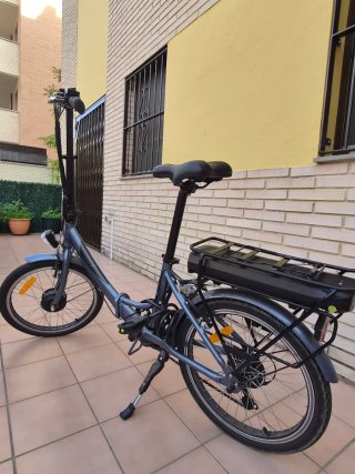Bicicleta Eléctrica Plegable Gris