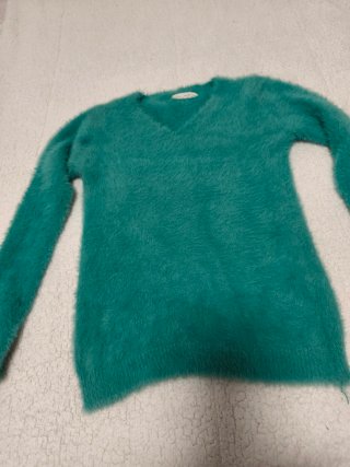 Jersey de invierno color verde azulado