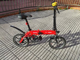 Bicicleta Eléctrica Plegable SK Urban Roja. 1800km