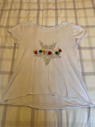 Camiseta Blanca con Estrella Talla M