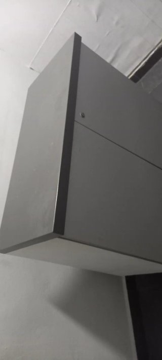 Mostrador de madera gris