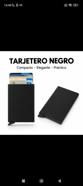 Tarjetero Negro Compacto