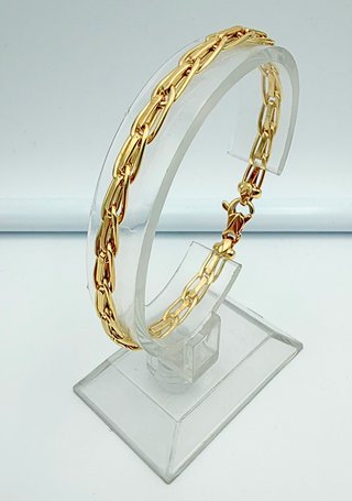 Esclava de Oro de eslabones 18k. Peso: 7.58 gr.