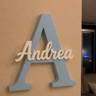 Letra inicial decorativa 30 cm personalizada