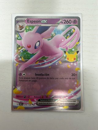 Carta Pokémon Espeon EX 70/128 30 Aniversario 🇪🇸