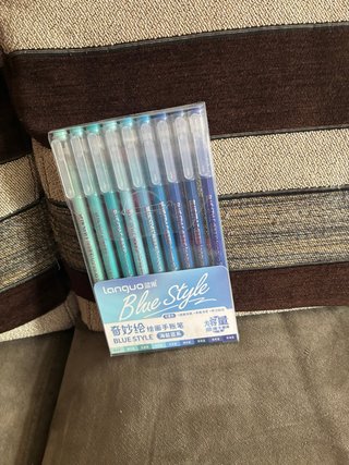 Set de 9 Bolígrafos Languo Blue Style