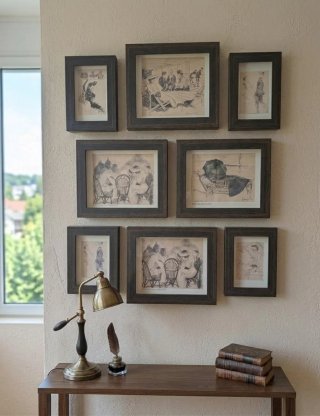 Conjunto de 8 Cuadros Vintage