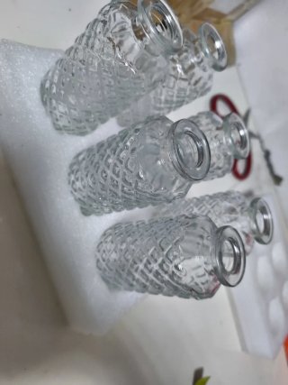 Set de 6 Jarrones de Vidrio 13x5cm