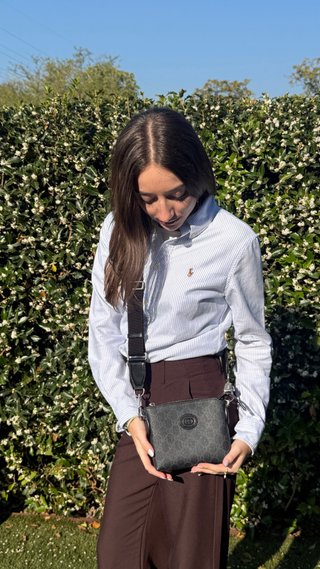Pochette Gucci nera/grigia mini messenger