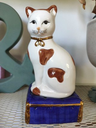 Gato de cerámica vintage Giordano di Ponzano