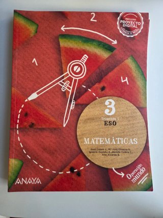 Libro matemáticas 3 eso Operación Mundo Anaya