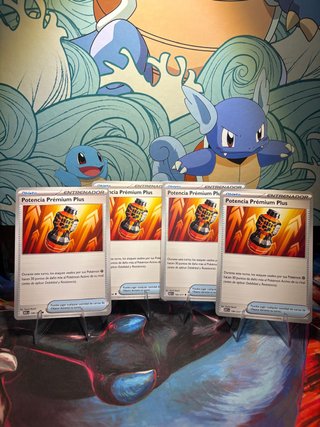 4 Cartas Pokémon Potencia Prémium Plus