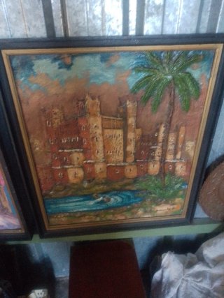 Cuadro antiguo pintado a mano