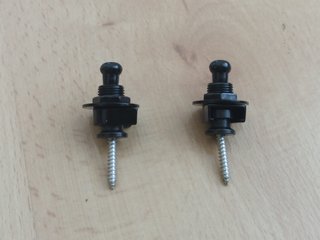 Enganches de seguridad negros para guitarra