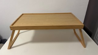 Bandeja de Bambú para Cama con Patas Plegables
