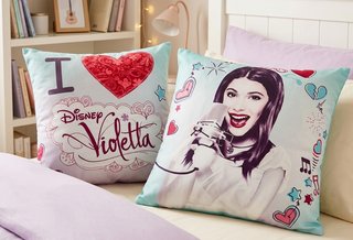 2 Fundas de Cojín Disney Violetta