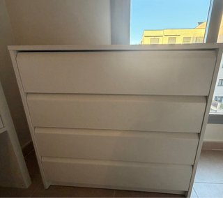 Cómoda IKEA MALM 4 cajones blanca