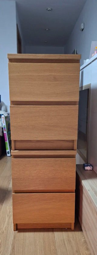 Mesitas de noche IKEA roble tinte blanco