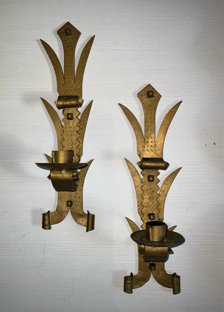 Set de 2 Apliques de Hierro Antiguos