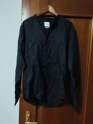 Camicia uomo con collo alla coreana