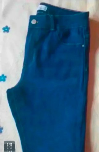Pantalones Vaqueros Ajustados Azul Talla 42