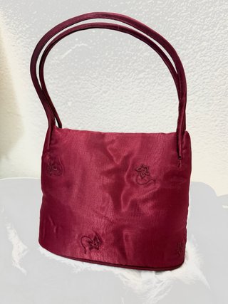 Bolso de fiesta granate pequeño