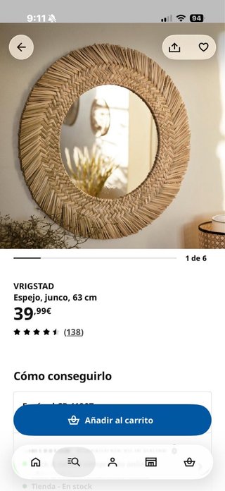 Espejo Vrigstad IKEA