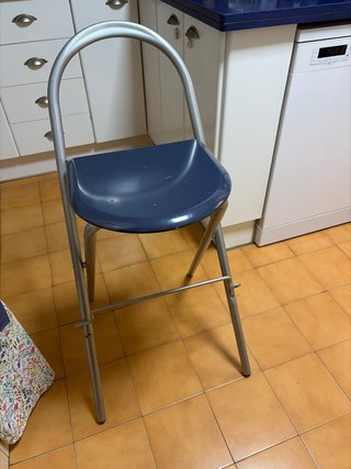 Taburete Plegable Azul