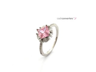 anillo plata 925mm con piedra con circonita
