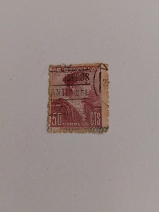 Sello Antiguo España 50 Céntimos