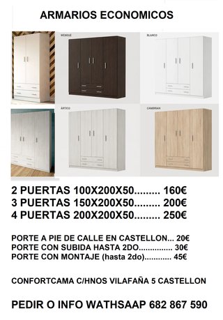 Armarios de madera varias medidas