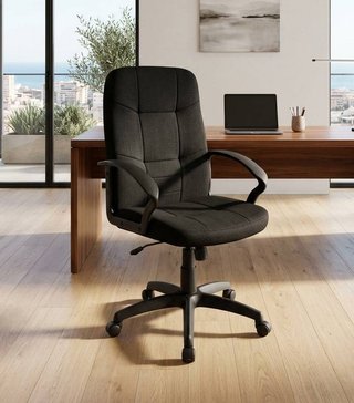 SILLA DE OFICINA ERGONÓMICA NEGRA