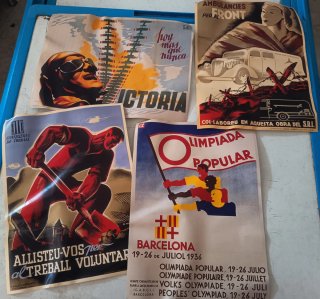 Set de 4 Carteles Guerra Civil Española