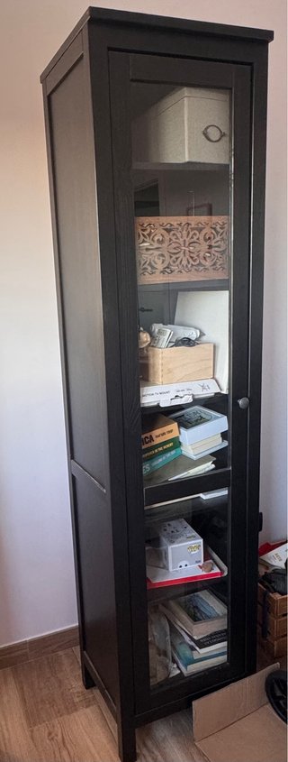 Vitrina Hemnes Ikea Negra