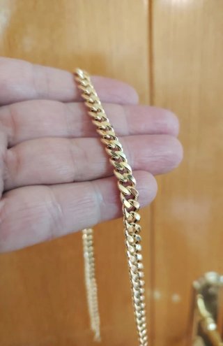 Cadena oro 18 ,talla 50 cm ,hombre/Mujer nueva