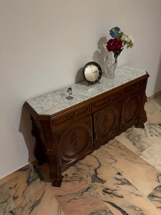 Aparador de Madera con Encimera de Mármol