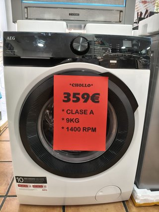 Lavadora AEG Serie 6000 9kg 1400rpm con tara