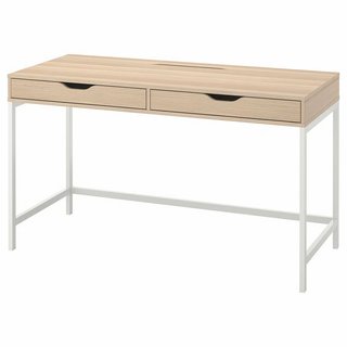 Escritorio IKEA ALEX Blanco y Efecto Roble