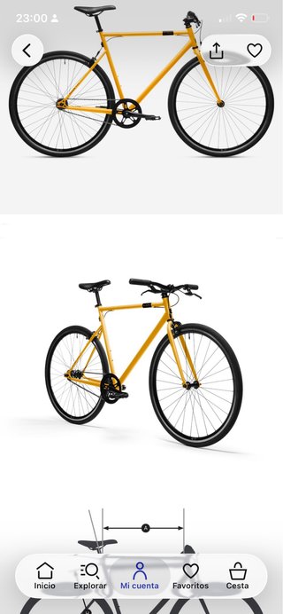 Bicicleta Fixie Amarilla